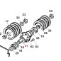 Distanziale girante turbina TURBO1 TURBO2 ORIGINALE GIANNI FERRARI 01.40.00.0590