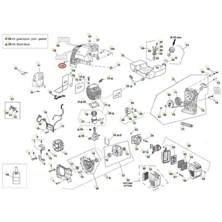 Distanziale ottone ORIGINALE ACTIVE trivella modelli t143 - t152 020560 | NewgardenParts.com