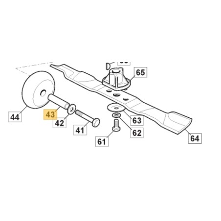 Distanziale ruotino antiscalpo 1438 M-SD 1538H-SD ORIGINALE STIGA 125510072/1