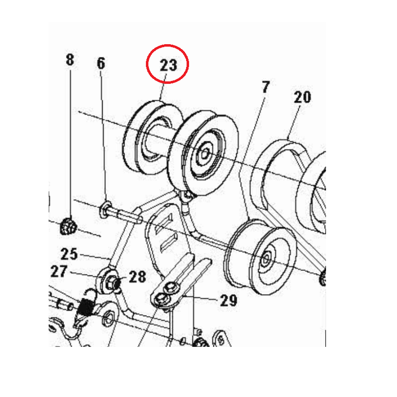 DOPPIA PULEGGIA 598816002 ORIGINALE HUSQVARNA