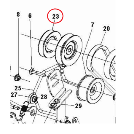 DOPPIA PULEGGIA 598816002 ORIGINALE HUSQVARNA | NewgardenParts.com