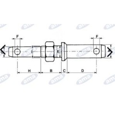 Double pin diameter 22 28 28mm for agricultural tractor implement attachment | NewgardenParts.com