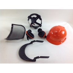 Protective helmet with mesh visor and earphones code 08838