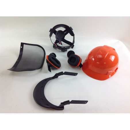 Protective helmet with mesh visor and earphones code 08838 | NewgardenParts.com
