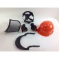 Protective helmet with mesh visor and earphones code 08838
