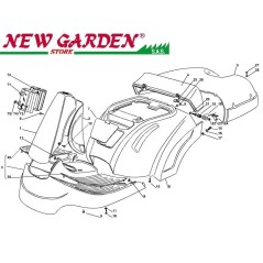 Esploso carrozzeria 72cm XF130C trattorino rasaerba CASTELGARDEN 2002-2013 | NewgardenParts.com