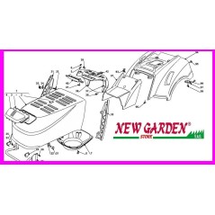 Esploso carrozzeria trattorino 92cm TC 13 5/92 B CASTELGARDEN GGP STIGA | NewgardenParts.com