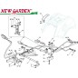 Esploso comando freno cambio 84cm J135H trattorino rasaerba CASTELGARDEN 2002-13