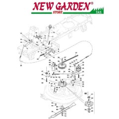 Esploso innesto lama 66cm XE 866 B B&S 875 trattorino rasaerba CASTELGARDEN | NewgardenParts.com