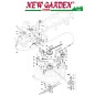 Vue éclatée de l'engagement de la lame 66cm XE 866 B&S 875 tracteur de pelouse CASTELGARDEN Vue éclatée de l'engagement de la lame 66cm XE 866 B&S 875 tracteur de pelouse CASTELGARDEN