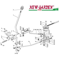 Esploso innesto lama trattorino rasaerba 72cm F125H CASTELGARDEN ricambi 2012-13 | NewgardenParts.com