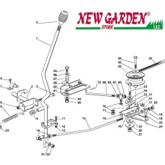 Esploso innesto lama trattorino rasaerba 72cm XF130C CASTELGARDEN ricambi | NewgardenParts.com