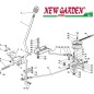 Vue éclatée accouplement lame tracteur de pelouse 72cm XF130C CASTELGARDEN pièces détachées