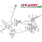Vue éclatée accouplement lame tracteur de pelouse 72cm XF130HD CASTELGARDEN pièces détachées