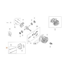 Exploded view of original GSTH 240 OLEOMAC chainsaw parts