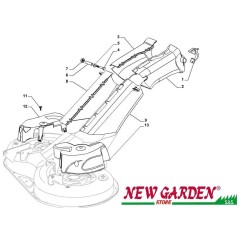 Esploso protezioni 84cm XDC135HD trattorino rasaerba CASTELGARDEN ricambi | NewgardenParts.com