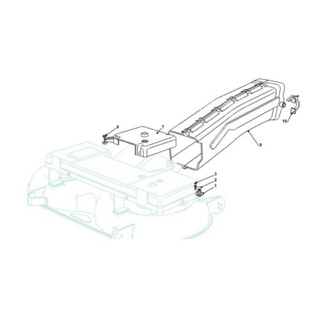 Esploso protezioni convogliatore 102cm TN185H Trattorino rasaerba CASTELGARDEN