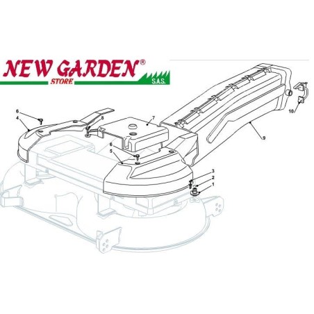 Esploso protezioni convogliatore 102cm XT140 trattorino rasaerba CASTELGARDEN | NewgardenParts.com