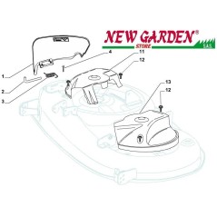 Esploso protezioni trattorino rasaerbaSD108 XDL170 CASTELGARDEN 2002-2013ricambi | NewgardenParts.com