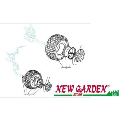 Esploso ruote 102cm XT165HDE trattorino rasaerba CASTELGARDEN ricambi 2002-13 | NewgardenParts.com