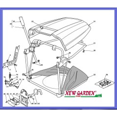 Esploso sacco trattorino 92cm TC 14 5/92 HG CASTELGARDEN GGP STIGA MOUNTFIELD