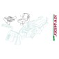 Esploso sedile e volante 102cm  XT165HD trattorino rasaerba CASTELGARDEN 2002-13