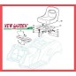 Exploded view steering wheel seat 92cm TC 12 5/92 G lawn tractor CASTELGARDEN GGP STIGA