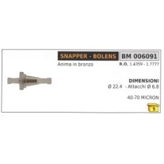 Anima bronzo SNAPPER Ø 22,4mm Ø attacchi 6,8mm 40-70 MICRON trattorino rasaerba | NewgardenParts.com