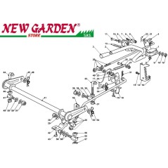 Esploso sollevamento piatto 84cm J135H trattorino rasaerba CASTELGARDEN 2002-13 | NewgardenParts.com