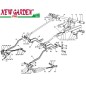Explosionszeichnung Anhebung Flachschnitt122cm XX250HDE Rasentraktor CASTELGARDEN