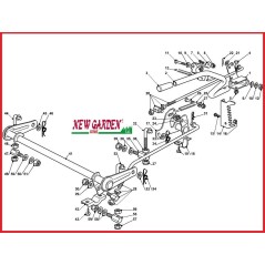 Explooded elevación plana tractor 92cm TP 13 5/92 H CASTELGARDEN GGP STIGA