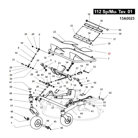 Antiscivolo piede SX trattorino rasaerba ORIGINALE GIANNI FERRARI 00.07.05.0303 | NewgardenParts.com