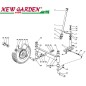 Exploded view steering 72cm XF135HD lawn tractor CASTELGARDEN 2002-2013 spare parts