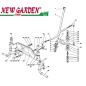 Vue éclatée de la direction tracteur de pelouse 102cm XT170 CASTELGARDEN pièces détachées 2002-13