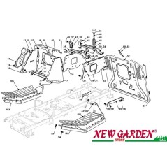 Esploso telaio 102cm PT170HD trattorino rasaerba CASTELGARDEN 2002-13 ricambi | NewgardenParts.com