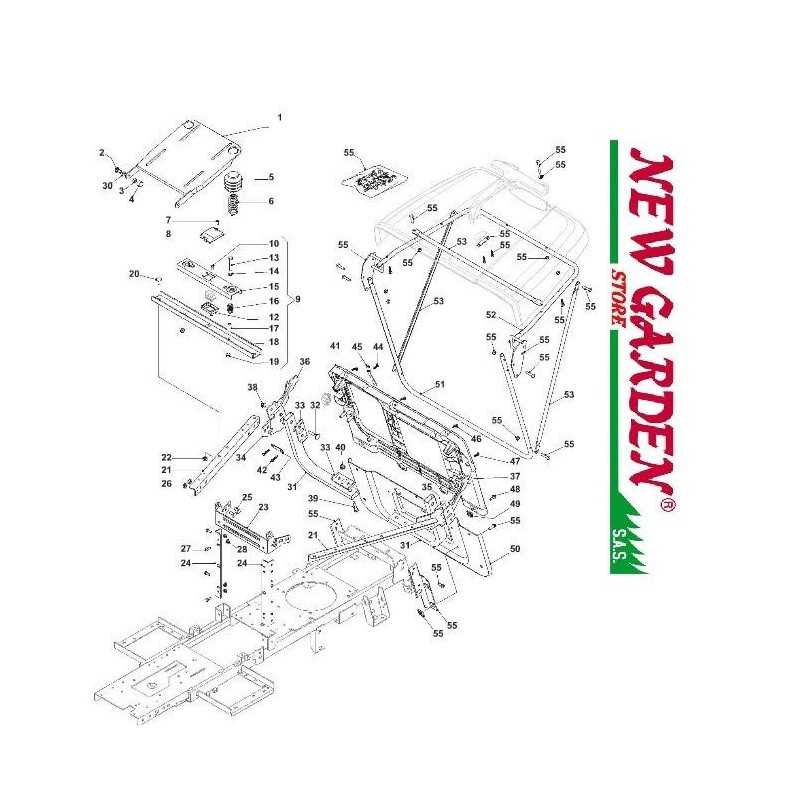 Exploded view frame 66cm XE966HDB B&S950 lawn tractor CASTELGARDEN spare parts