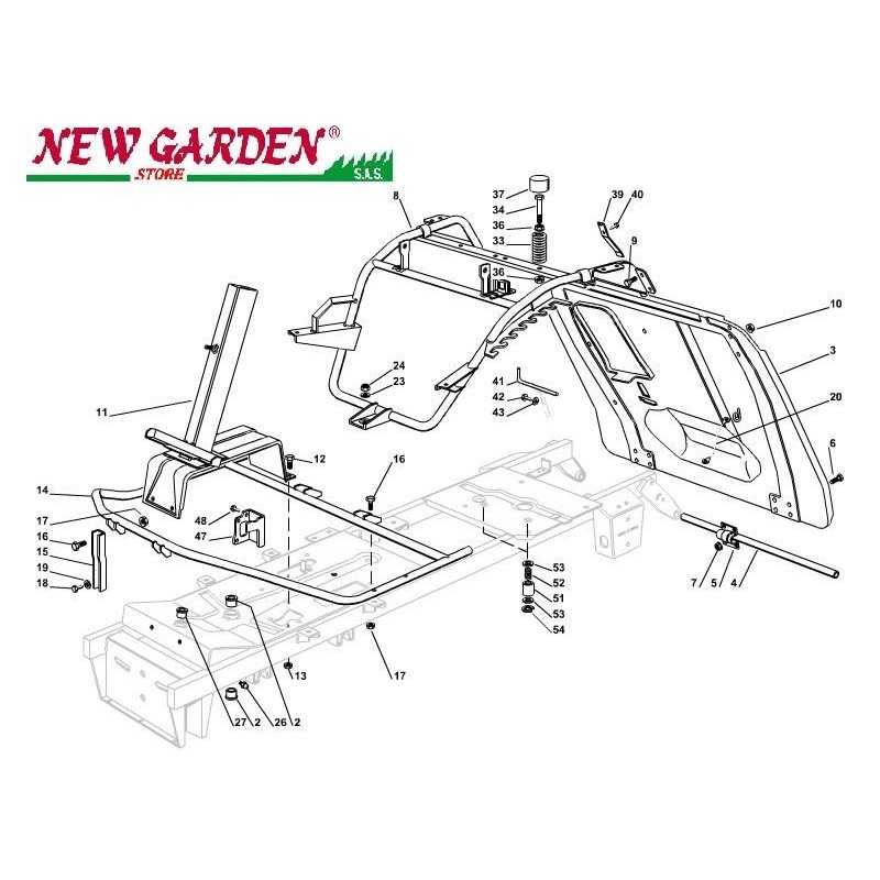 Exploded view frame 72cm XF130C lawn tractor CASTELGARDEN 2002 - 2013