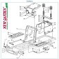 Vue éclatée 84cm XDC140 tracteur tondeuse CASTELGARDEN 2002-13 pièces détachées