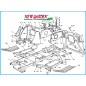 Exploded view lawn tractor frame 92cm TC 14 5/92 CASTELGARDEN GGP STIGA MOUNTFIELD
