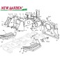 Exploded view lawn tractor frame 84cm J 135H CASTELGARDEN spare parts 2002-13