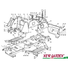 Esploso telaio trattorino rasaerba 98cm XD150HD CASTELGARDEN STIGA ricambi | NewgardenParts.com