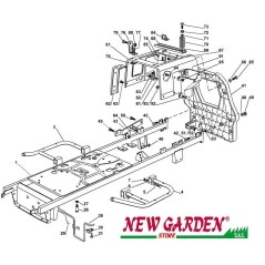 Esploso telaio trattorino rasaerba 98cm XL160HD CASTELGARDEN STIGA ricambi | NewgardenParts.com