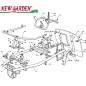 Châssis exposé tracteur de pelouse EL63 XE70VD CASTELGARDEN pièces détachées 2002-13