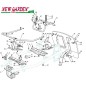 Vue éclatée châssis tracteur de pelouse EL63 XE75VD CASTELGARDEN pièces détachées 2002-13