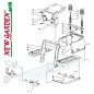 Exploded view lawn tractor SD108 L185BH side discharge CASTELGARDEN 2002-13
