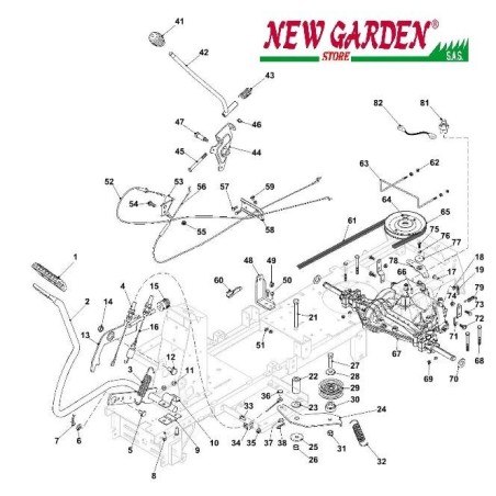 Esploso trasmissione 66cm XE866B B&S875 trattorino rasaerba CASTELGARDEN ricambi | NewgardenParts.com