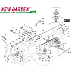 Esploso trasmissione 66cm XE966HDB B&S950 F966Htrattorino rasaerba CASTELGARDEN