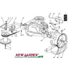 Esploso trasmissione 72 cm F125H trattorino rasaerba CASTELGARDEN 2002-13