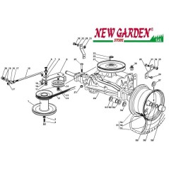 Esploso trasmissione 72 cm XF130 trattorino rasaerba CASTELGARDEN 2002-13