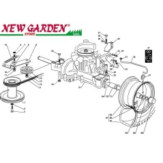 Esploso trasmissione 72 cm XF130HD trattorino rasaerba CASTELGARDEN 2002-13 | NewgardenParts.com